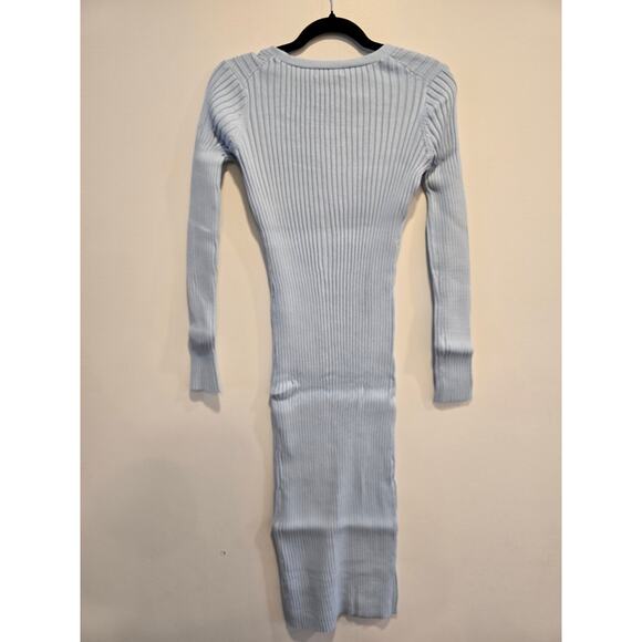 525 America Size Small Blue Ribbed Cardigan Dress NWT - Picture 7 of 8